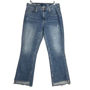J Crew Jeans Women's Size 31 Tall Demi-Boot Crop‎ Blue Light wash Preppy